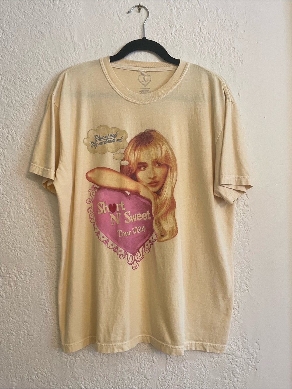 Sabrina Carpenter Official Tour Merch Tee 2024 Short N’ Sweet L